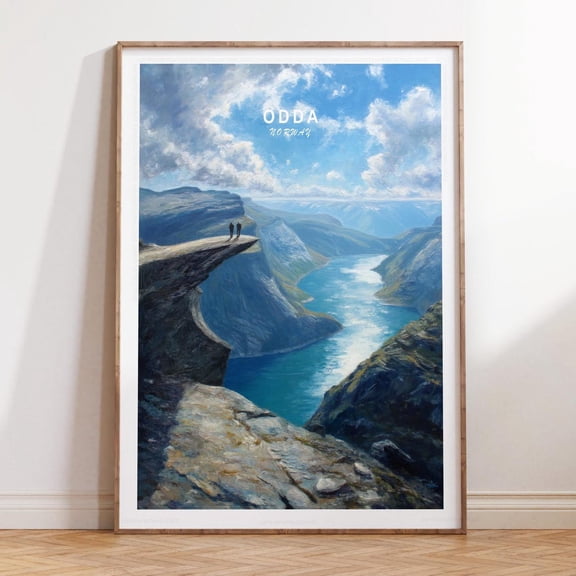 Odda Norway Trolltunga Fjord Landscape Print Unframed Paper Print