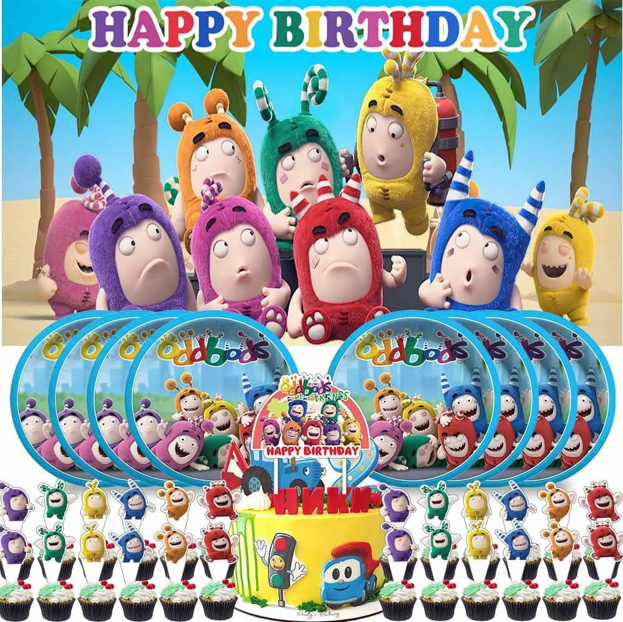 Oddbods Party Supplies Set - Themed Birthday Decorations & Plates for ...