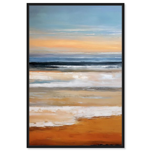 Ode to the Ocean I Canvas Print Living Room Wall Art by Art Remedy, Black Frame, 16 x 24