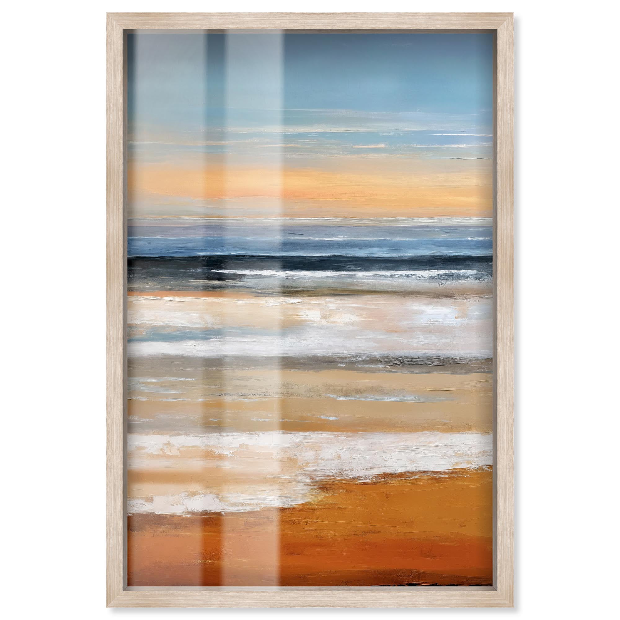 Ode to the Ocean I Shadowbox Print Living Room Wall Art by Art Remedy ...