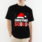 ODEJOUS Christmas SQUAD Men Women Graphic T-Shirt Funny Clothing Black S
