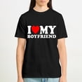 thumbnail image 1 of OdeJous I Love My Boyfriend Shirt I Heart My Boyfriend Shirt GF T-Shirt XX-Large, 1 of 5