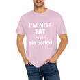 thumbnail image 1 of OdeJous Not Fat Overweight Just Big Boned Funny Thicc Thick PlusSize T-Shirt, Pink XXX-Large, 1 of 5