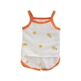 thumbnail image 1 of Odeerbi 0-10 Years Toddler Boys Girls Summer Outfits Floral Cotton Camisole Tops Shorts Two-piece Set Loose Casual Loungewear Toddler Boys Girls Clothes, 1 of 3