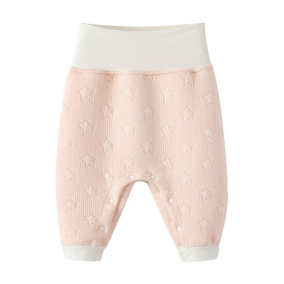 Odeerbi 0-2 Years Baby Boys Girls Cotton Bloomers Diaper Cover Pants Chinese Traditional Baby Pants with Open Crotch for Easy Diaper Change High Waisted Joggers