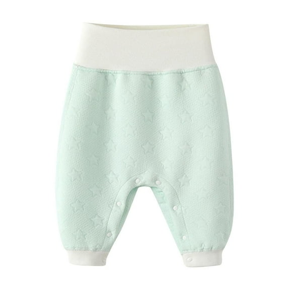 Odeerbi 0-2 Years Infant Boys Girls Cotton Bloomers Diaper Cover Pants Chinese Traditional Baby Pants with Open Crotch for Easy Diaper Change High Waisted Joggers