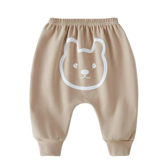 Odeerbi 0-2 Years Infant Boys Girls Cotton Bloomers Diaper Cover Pants Cute Drop Crotch Pants Casual Elastic Waistband Comfortable Pants