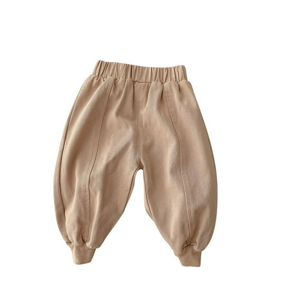 Odeerbi 0-2 Years Infant Boys Girls Cotton Sweatpants Workout Athletic Sports Jogger Pants Solid Color Casual Loose Joggers