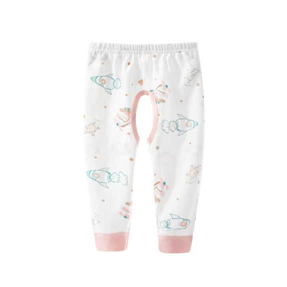 Odeerbi 0-2 Years Toddler Boys Girls Bloomers Diaper Cover Pants Chinese Traditional Baby Pants with Open Crotch for Easy Diaper Change Elastic Waist Pants