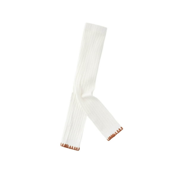 Odeerbi 0-8 Years Toddler Girls Cotton Leggings Striped Stretchy Tights Compression Cropped Pants Solid Color Pantyhose