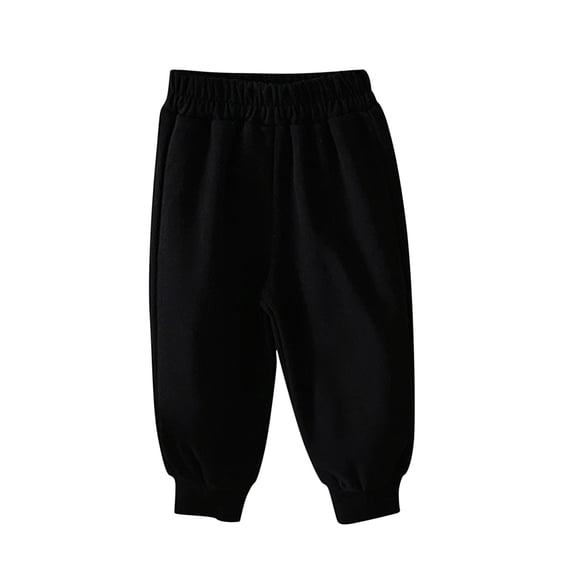 Odeerbi 1-10 Years Toddler Boys Girls Cotton Sweatpants Workout Athletic Sports Jogger Pants Solid Color Elastic Waist Cute Joggers