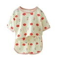 thumbnail image 1 of Odeerbi 1-14 Years Kids Girls Summer Ice Silk Pajamas Floral Short Sleeve Tops Shorts Two-piece Pajama Set Casual Soft Comfortable Loungewear Kids Girls Clothes, 1 of 3