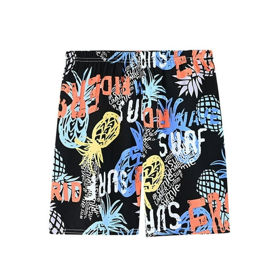 Odeerbi 1-15 Years Kids Boys Beach Swim Trunks Hawaiian Print Swimming Trunks Quick Drying Swimsuit Shorts Children's Summer Elastic Waisted Swimwear Pants