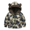 thumbnail image 1 of Odeerbi 1-5Y Toddler Boys Girls Fleece Lined Sherpa Winter Coat Flower Print Plush Cute Winter Thick Casual Keep Warm Hooded Coat Jacket Baby Clothes Camouflage, 1 of 9