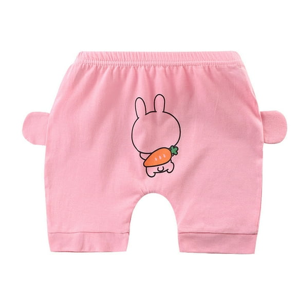 Odeerbi 1-6 Years Toddler Boys Girls Cotton Bloomers Diaper Cover Shorts Cute Drop Crotch Shorts Printed Elastic Waist Casual Loose Bermuda Shorts