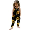 thumbnail image 1 of Odeerbi 1-6 Years Toddler Girls Summer Jumpsuit Sunflower Camisole Romper Casual Breathable Comfortable Overalls Strap Bib Overall Pants Playsuit, 1 of 5
