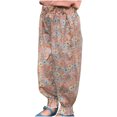thumbnail image 1 of Odeerbi 1-9 Years Toddler Girls Cotton Bloomers Summer Floral Ruffle Jogger Pants Flower Print Cute Leisure Lantern Pants Haren Pants, 1 of 9