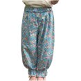 thumbnail image 1 of Odeerbi 1-9 Years Toddler Girls Cotton Bloomers Summer Floral Ruffle Jogger Pants Flower Print Cute Leisure Lantern Pants Haren Pants, 1 of 9
