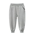 thumbnail image 1 of Odeerbi 18M-7Y Toddler Boys Girls Cotton Sweatpants Workout Athletic Sports Jogger Pants Winter Solid Color Loose Joggers Trousers, 1 of 4