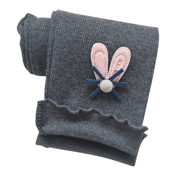 Odeerbi 2-10 Years Toddler Girls Cotton Leggings Stretchy Tights Compression Cropped Pants Mid Waist Warm Bottom Long Pantyhose