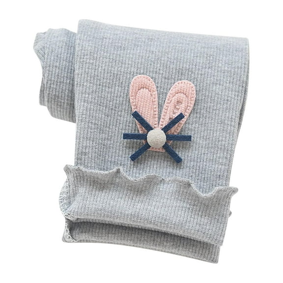 Odeerbi 2-10 Years Toddler Girls Cotton Leggings Stretchy Tights Compression Cropped Pants Mid Waist Warm Bottom Long Pantyhose