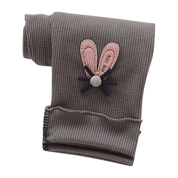 Odeerbi 2-10 Years Toddler Girls Cotton Leggings Stretchy Tights Compression Cropped Pants Mid Waist Warm Bottom Long Pantyhose