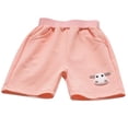 thumbnail image 1 of Odeerbi 2-12 Years Kids Boys Girls Summer Sports Bermuda Shorts Cow Embroidered Workout Athletic Cotton Shorts Elastic Waistband Cute Breathable Mid Length Pants, 1 of 4