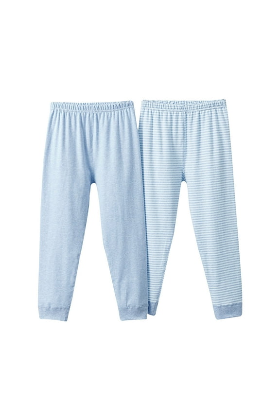 2-12 Years Toddler Boys Girls 2 PCS Cotton Pajama Pants Thermal Bottoms Long Johns Sleepwear Bottoms Winter Warm Leggings