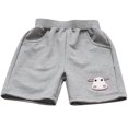 thumbnail image 1 of Odeerbi 2-12 Years Toddler Boys Girls Summer Sports Bermuda Shorts Cow Embroidered Workout Athletic Cotton Shorts Elastic Waistband Cute Breathable Mid Length Pants, 1 of 4