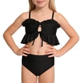 thumbnail image 1 of Odeerbi 2-12 Years Toddler Kids Girls 2-Piece Tankini Set Beach Ruffle Swimsuit Summer Cute Bathing Suit, 1 of 7