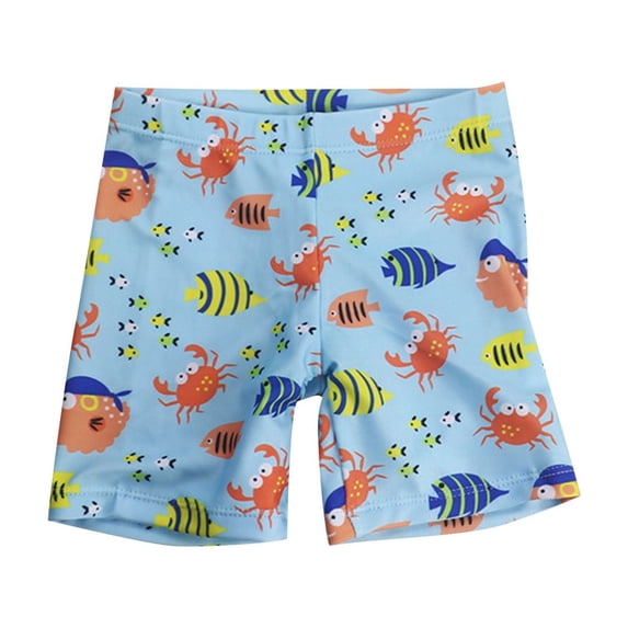 Odeerbi 2-13 Years Kids Boys Beach Swim Trunks Hawaiian Print Swimming Trunks Quick Drying Swimsuit Shorts Children's Summer Elastic Waisted Swimwear Pants