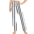 thumbnail image 1 of Odeerbi 2-13 Years Kids Girls Wide Leg Yoga Pants Striped Workout Dance Athletic Sports Pants Cute Elasticity High Waist Straight Leg Pants, 1 of 9