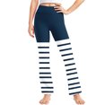thumbnail image 1 of Odeerbi 2-13 Years Kids Girls Wide Leg Yoga Pants Striped Workout Dance Athletic Sports Pants Cute Elasticity High Waist Straight Leg Pants, 1 of 9