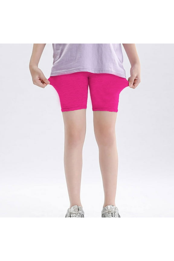 2-13 Years Toddler Girls Bike Shorts Modal Safety Under Dress Slip Shorts Yoga Dance Shorts Seamless Cartwheel Shorts