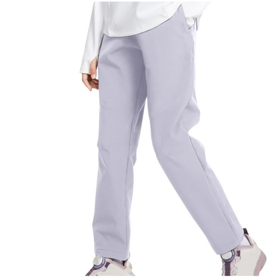 Odeerbi 2-15 Years Toddler Boys Girls Workout Athletic Sports Pants Solid Color Cotton Pants Casual Loose Straight Leg Pants