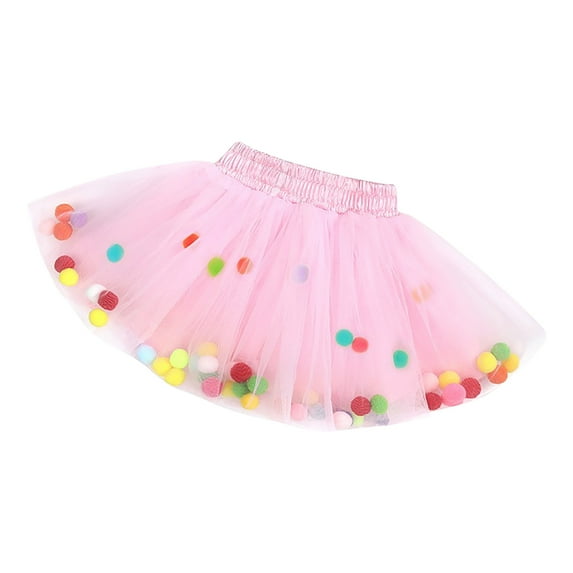 Odeerbi 2-6Y Toddler Girls Tulle Tutu Dress Cute Party Dance Solid Color Net Yarn Tulle Princess Dress Skirt Baby Clothes Pink