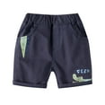 thumbnail image 1 of Odeerbi 2-7 Years Kids Boys Cargo Shorts Dinosaur Print Summer Cotton Bermuda Shorts Athletic Sports Shorts Elastic Waist Cropped Work Pants, 1 of 4