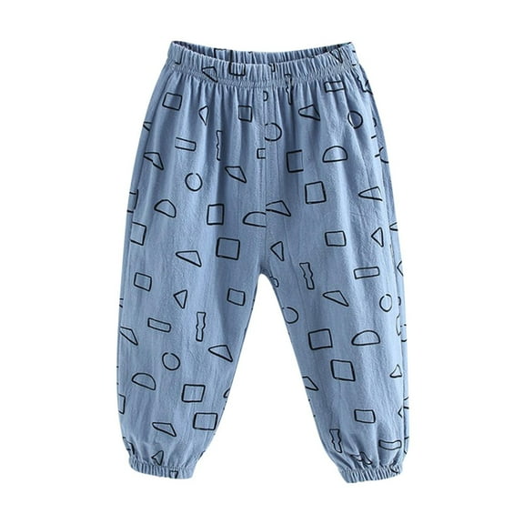 Odeerbi 2-7 Years Toddler Boys Girls Cotton Sweatpants Cute Print Workout Athletic Sports Jogger Pants Summer Breathable Loose Casual Joggers