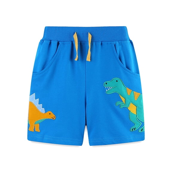 Odeerbi 2-7 Years Toddler Boys Summer Cotton Shorts Dinosaur Athletic Sports Shorts Cute Casual Breathable Shorts