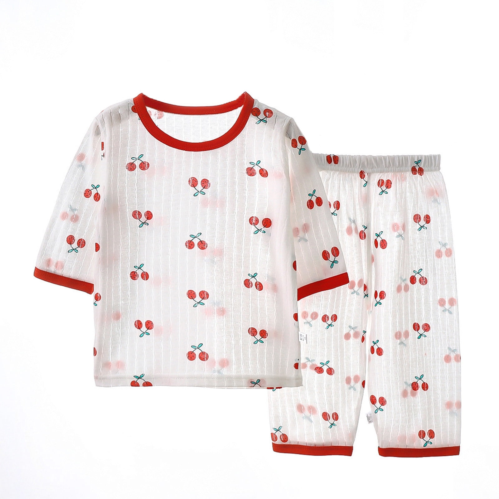 Odeerbi 2-7Y Toddler Boys Girls Cotton Pajama Set Cute Soft