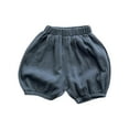 thumbnail image 1 of Odeerbi 2-8 Years Toddler Boys Girls Bloomers Diaper Cover Shorts Solid Color Cotton Linen Casual Sports Lantern Shorts, 1 of 4