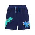 thumbnail image 1 of Odeerbi 2-8 Years Toddler Boys Summer Sports Bermuda Shorts Dinosaur Embroidered Workout Athletic Cotton Shorts Cute Casual Breathable Shorts, 1 of 6