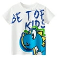 thumbnail image 1 of Odeerbi 2-8Y Kids Boys Dinosaur Graphic Cotton T-Shirt Children's Short Sleeve Shirts Summer Dinosaur Tops White, 1 of 1