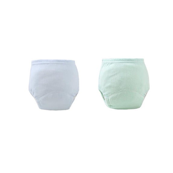 Odeerbi 2 Pack Infant Toddler Boys Girls Potty Training Underwear 6-24 Months, Cotton Reusable Baby Training Pants