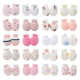 thumbnail image 1 of DOZINSIX 20 Pack Newborn Baby No Scratch Gloves Soft Cotton Protective Mittens for Infant Boys Girls 0-12 Months, 1 of 6