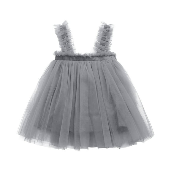 Odeerbi 2025 Baby Girls Layered Butterfly Tulle Dresses Toddler Sleeveless Princess Dress
