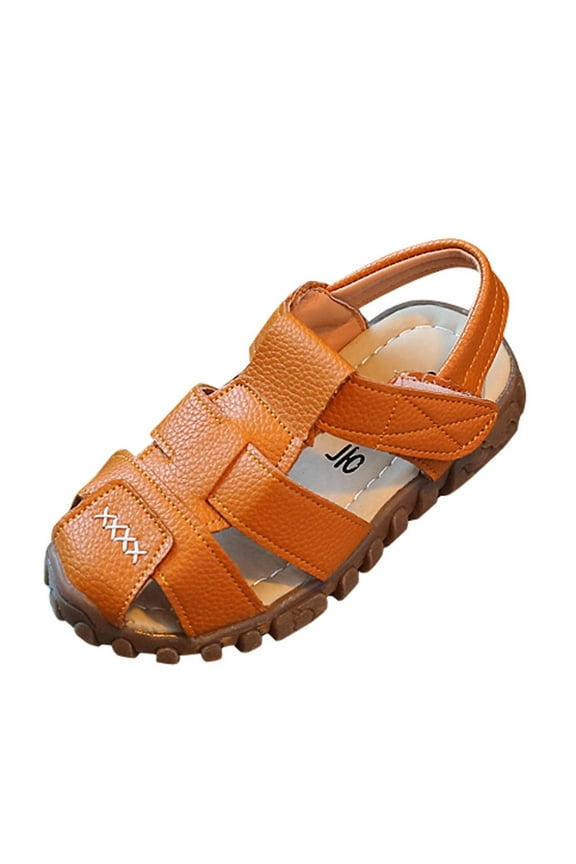 2025 Boys Sandals Children Boys Sandals Summer Hollow Causal Soft Bottom Baby Flat Beach Shoes