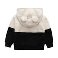 thumbnail image 1 of Odeerbi Children's Baby Boys Girls Hooded Sweater Color Matching Cute Warm Plush Baby Jacket Pullover, 1 of 9