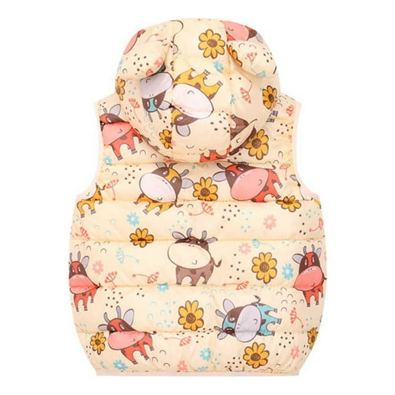 Odeerbi 2024 Girls Warm Vest Winter Boys Thicken Waistcoat Kids Outerwear Vest Cotton Jackets