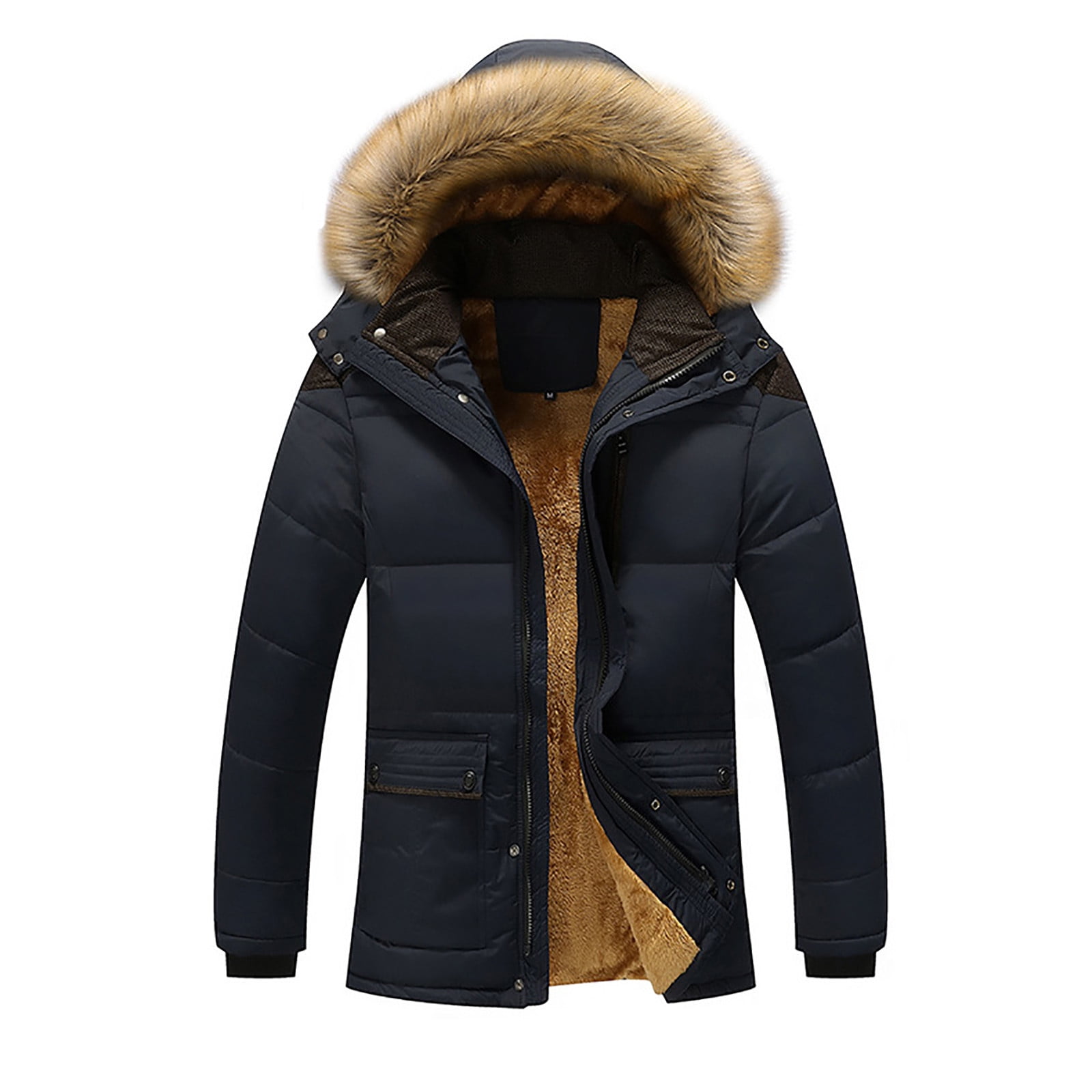 Tavimart Warm Cropped Long Sleeve Parkas Short Beige Bombers Coat Zipper Padded Jacket Winter Jacket Women Female Outerwear
